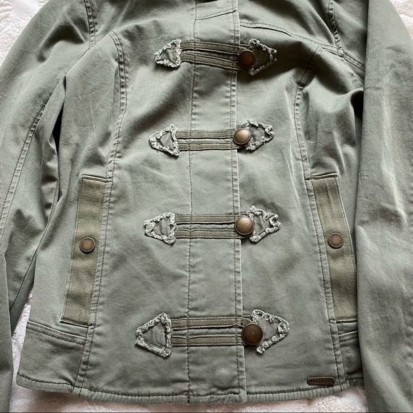 Hollister Green Button Up Utility Jacket Women’s Size Medium - Picture 4 of 11